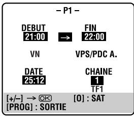 JVC HR-J870MS - Entre la position du canal (chaîne). - 1