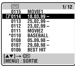 JVC HR-J870MS - Sélectionner le titre de cassette. - 1