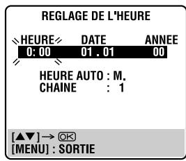 JVC HR-J870MS - Acceder à l'écran "reglage de l'heure - 2