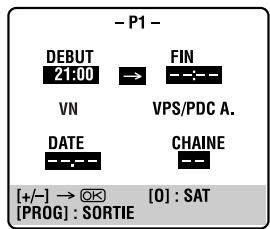 JVC HR-J870MS - Entrer l'heure de début du programme. - 1