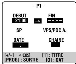 JVC HR-S7965EF - Entrer l'heure de début du programme. - 1