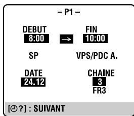 JVC HR-XV48EF - Acceder à l'écran de programme. - 1
