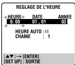 JVC HR-XV48EF - Accéder à l'écran de réglage de l'heure. - 2
