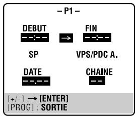 JVC HR-XV48EF - Accéder à l'écran de programme. - 1