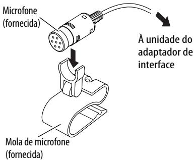 JVC KS-BTA200 - Fixe o microfone na mola de microfone. - 1