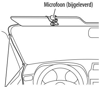 JVC KS-BTA200 - Installeer de microfoon. Installeren op de zonneklep - 1