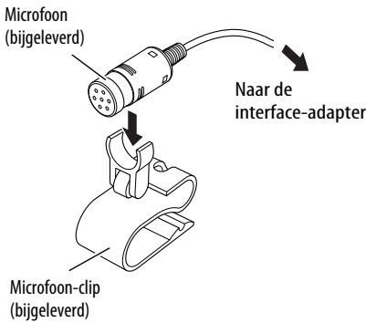 JVC KS-BTA200 - Bevestig de microfoon op de microfoon-clip. - 1