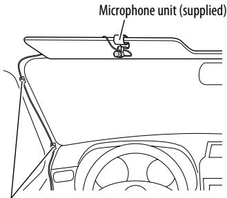 JVC KS-BTA200 - Install the microphone unit. - 1