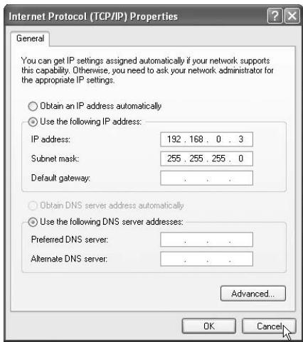 JVC NX-BD3 - Überprüfen Sie die unter „IP address:“ (IP-Adresse) und „Subnet mask:“ (Subnetmaske) angezeigten Werte. - 1