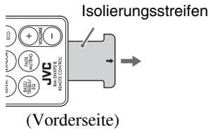 JVC NX-PS1E - Vorbereitung der Fernbedienung - 1