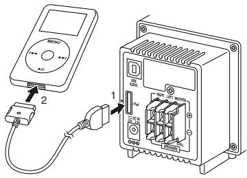 JVC NX-PS1E - Het aansluiten van de iPod - 1