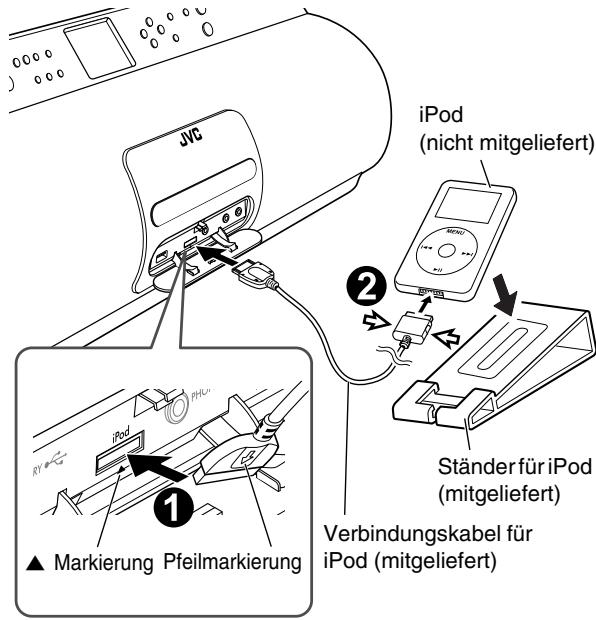 JVC RD-HA3W - Anschlieben des iPod - 1