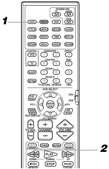 JVC TH-A9R - Tuning in stations manually - 1