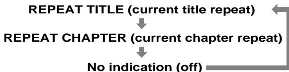 JVC TH-A9R - Press the   cursors to move the pointer to [REPEAT], then press ENTER. - 2