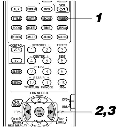 JVC TH-A9R - Changing the audio channel [AUDIO] - 2