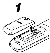 JVC TH-A9R - Putting batteries in the remote control - 1