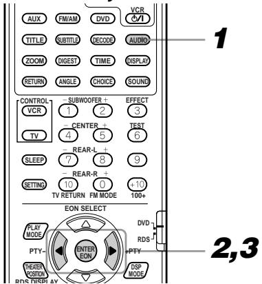 JVC TH-A9R - Changing the audio language or sound [AUDIO] - 2