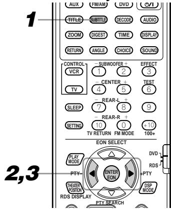 JVC TH-A9R - Changing the Subtitle Language [SUBTITLE] - 2