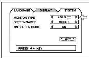 JVC TH-A9R - Move the pointer to MONITOR TYPE using the / cursors. - 1