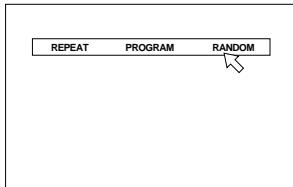 JVC TH-A9R - Press the   cursors to move the pointer to [RANDOM] and press ENTER. - 1