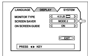 JVC TH-A9R - Move the pointer to SCREEN SAVER using the / cursors. - 1