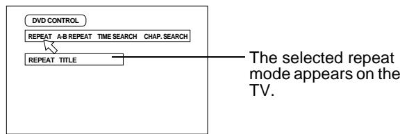JVC TH-A9R - Press the   cursors to move the pointer to [REPEAT], then press ENTER. - 1