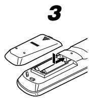 JVC TH-A9R - Putting batteries in the remote control - 3