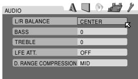 JVC TH-V70R - AUDIO menu - 1