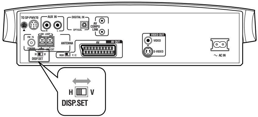 JVC TH-V70R - Setting the DISP. SET selector - 1