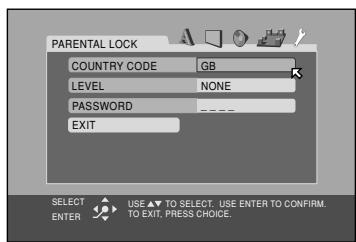 JVC TH-V70R - Setting Parental Lock - 2