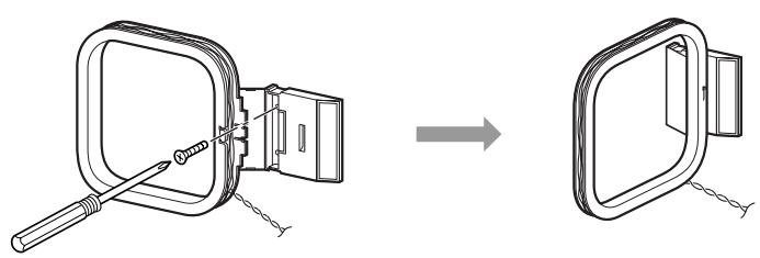 JVC TH-V70R - When attaching the AM (MW) loop antenna to a wall - 1