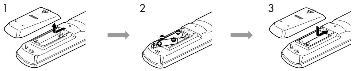 JVC TH-V70R - Putting batteries in the remote control - 1