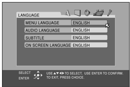 JVC TH-V70R - LANGUAGE menu (see page 61) - 1