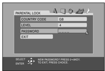 JVC TH-V70R - Setting Parental Lock - 5