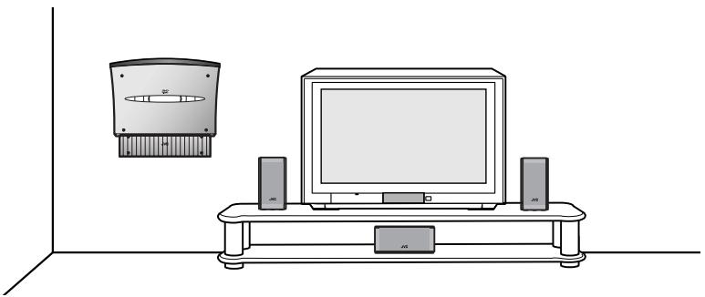 JVC TH-V70R - When attaching the center unit to a wall - 1
