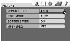 JVC TH-V70R - PICTURE menu - 1