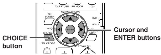 JVC TH-V70R - Basic procedure through the choice menus - 1