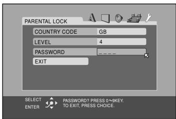 JVC TH-V70R - Changing the setting of Parental Lock - 2