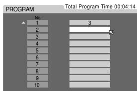 JVC TH-V70R - Press Number buttons (1-10, +10) to enter a track number you want to program. - 1
