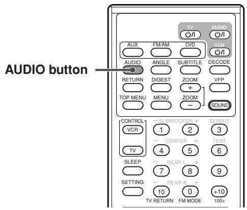 JVC TH-V70R - Selecting the audio language - 2