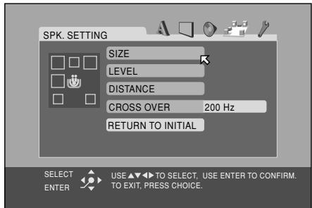 JVC TH-V70R - : SPK. SETTING menu (see page 64) - 1