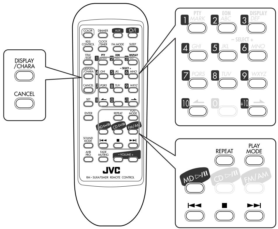 JVC UX-A70MDR - On the remote control ONLY: - 2