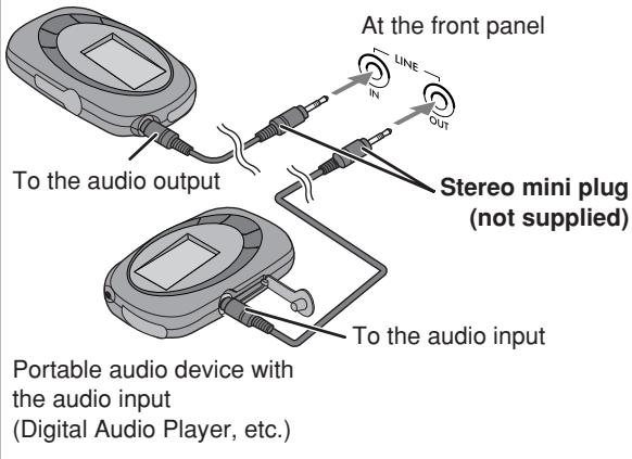 JVC UX-G70 - When connecting a portable audio device (LINE) - 1