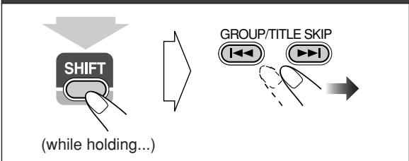 JVC UX-G70 - To select a group (for MP3/WMA/JPEG/MPEG-1/ MPEG-2/ASF/DivX): - 1