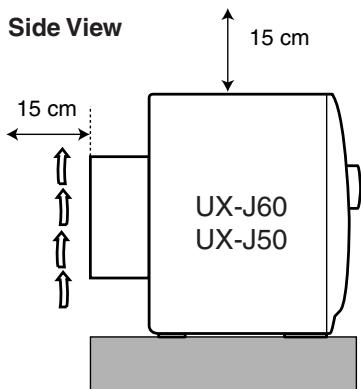 JVC UX-J50 - CAUTION: Proper Ventilation - 2