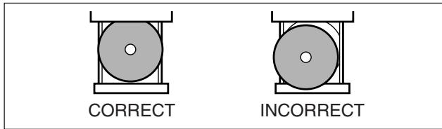 JVC UX-J50 - Place a disc correctly on the circle of the disc tray, with its label side up. - 1