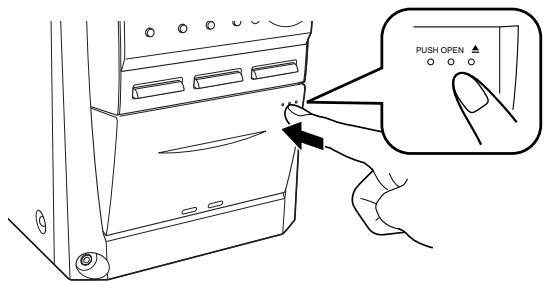 JVC UX-J50 - Press PUSH OPEN  on the unit. - 1