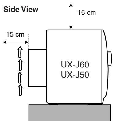 JVC UX-J60 - CAUTION: Proper Ventilation - 2