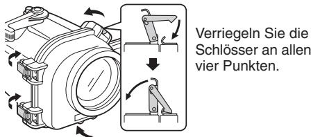 JVC WR-MG88U - Dichten Sie das Unterwassergehäuse ab und bringen Sie die Griffe an. - 1