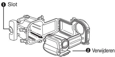 JVC WR-MG88U - Open het onderwaterhuis en haal de camera eruit. - 1